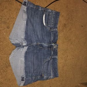 Blue jean shorts